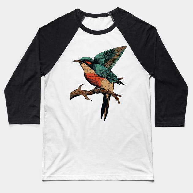 Everybirdy golder birds pattern Baseball T-Shirt by Deartexclusive